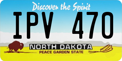 ND license plate IPV470