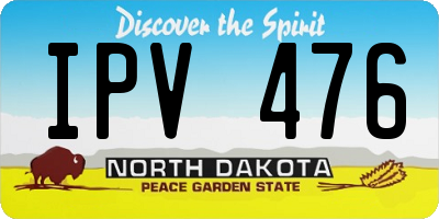 ND license plate IPV476