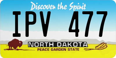 ND license plate IPV477