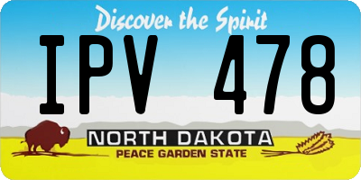ND license plate IPV478