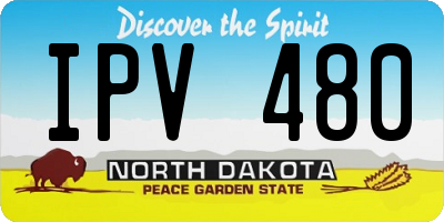 ND license plate IPV480