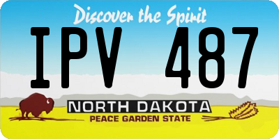 ND license plate IPV487
