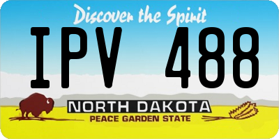 ND license plate IPV488