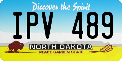 ND license plate IPV489