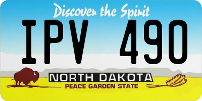 ND license plate IPV490
