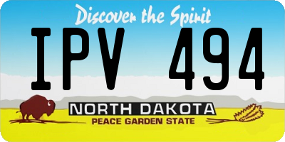 ND license plate IPV494