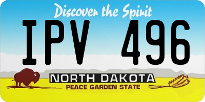 ND license plate IPV496