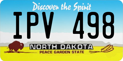 ND license plate IPV498