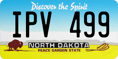 ND license plate IPV499
