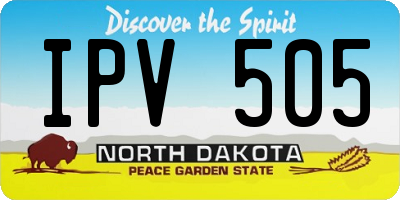 ND license plate IPV505