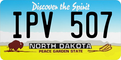 ND license plate IPV507
