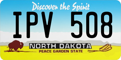 ND license plate IPV508
