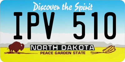 ND license plate IPV510