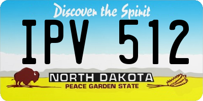 ND license plate IPV512