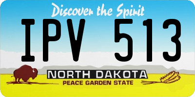 ND license plate IPV513