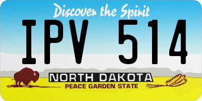 ND license plate IPV514