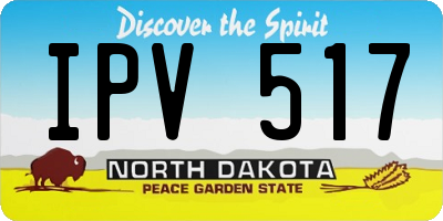 ND license plate IPV517