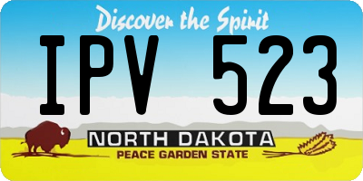 ND license plate IPV523