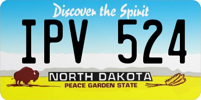 ND license plate IPV524