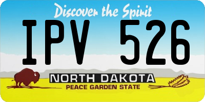 ND license plate IPV526