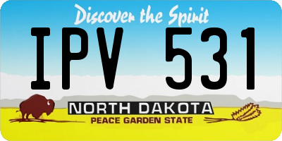 ND license plate IPV531