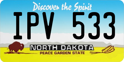 ND license plate IPV533
