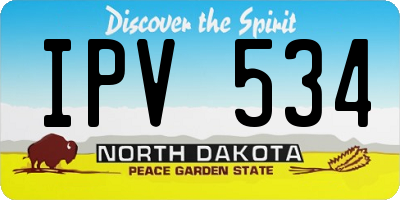 ND license plate IPV534