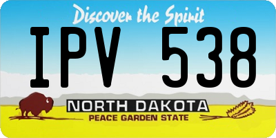 ND license plate IPV538