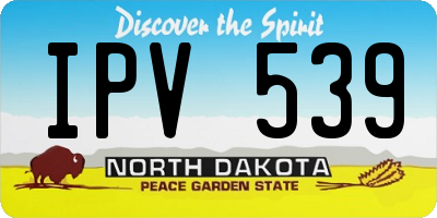 ND license plate IPV539
