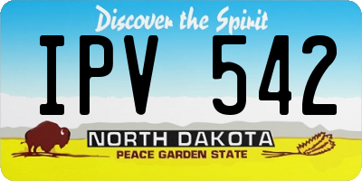 ND license plate IPV542
