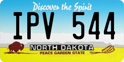 ND license plate IPV544
