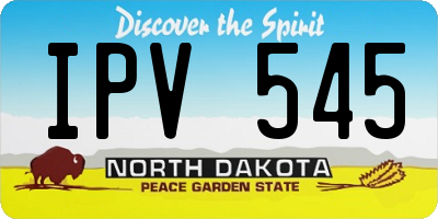 ND license plate IPV545