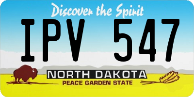 ND license plate IPV547