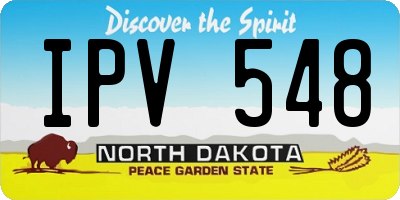 ND license plate IPV548