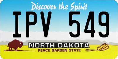 ND license plate IPV549
