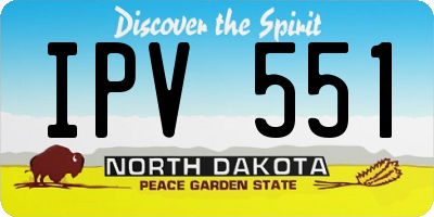 ND license plate IPV551