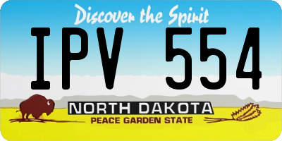 ND license plate IPV554