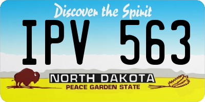 ND license plate IPV563