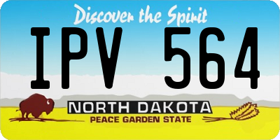 ND license plate IPV564