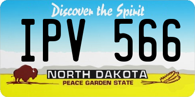 ND license plate IPV566