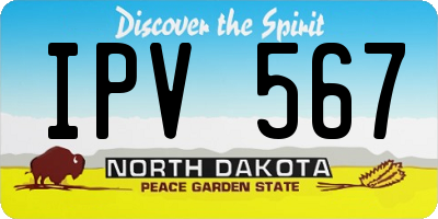 ND license plate IPV567