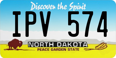 ND license plate IPV574