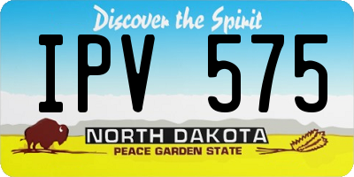 ND license plate IPV575