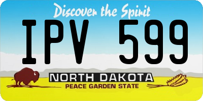 ND license plate IPV599