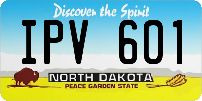 ND license plate IPV601