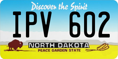 ND license plate IPV602