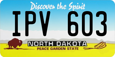 ND license plate IPV603