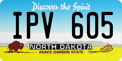 ND license plate IPV605
