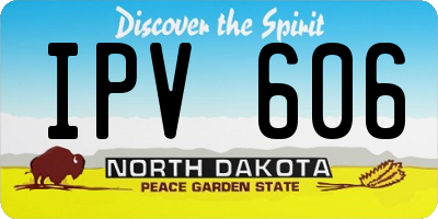 ND license plate IPV606