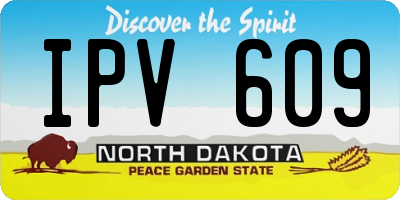 ND license plate IPV609
